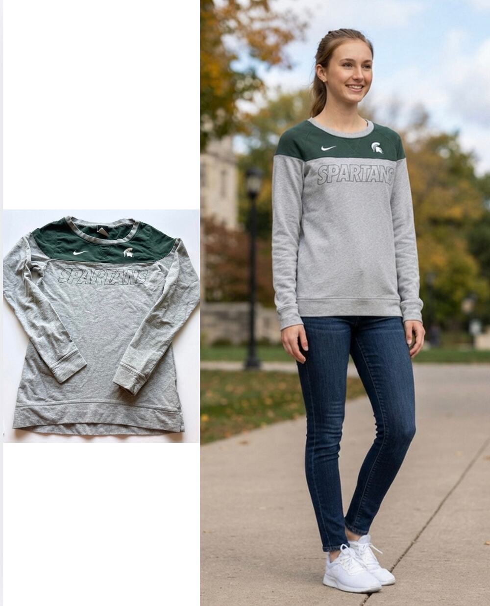 Nike Michigan State Spartans Long Sleeve Tee XS